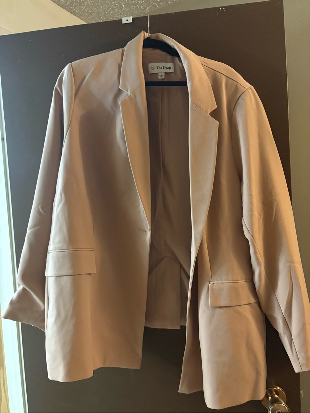 The Drop Plus Size 4x Women's Tan Blazer Jacket